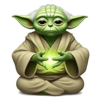 Yoda meditating  sticker