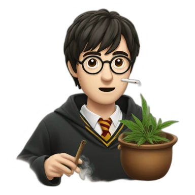 Harry Potter smoking herbs sticker