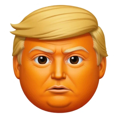 Orange that looks like donald trump sticker