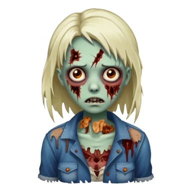 Zombie girl sticker