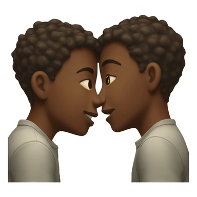 2 boys kissing  sticker