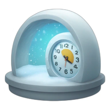 timer clock in igloo sticker