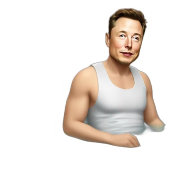 Elon Musk dans un bain sticker