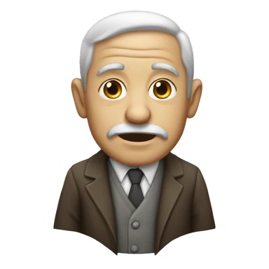 Old nothing wearing man sticker