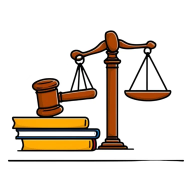 Gavel with law book sticker