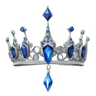 The Ravenclaw Diadem is a tiara-like object with a majestic design, made of gleaming silver and set with glittering blue gems. It is enchanted to enhance the wisdom and intellect of its wearer. Voldemort turned it into a Horcrux, embedding a fragment  sticker