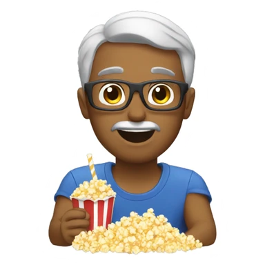 papi qui mange du popcorn  sticker