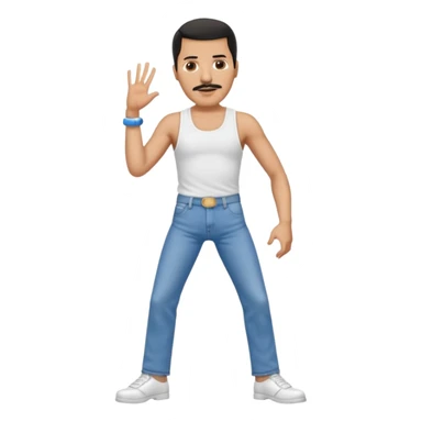 Freddy mercury famous stand full body sticker