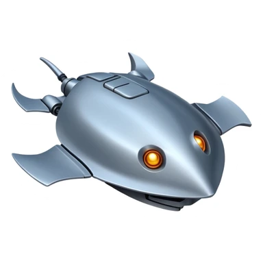 robot stingray with iron skin sticker