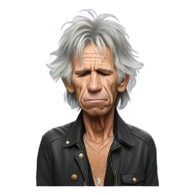 Keith Richards in tears sticker