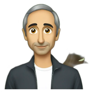 eric zemmour qui fait un calin avec un arbre sticker