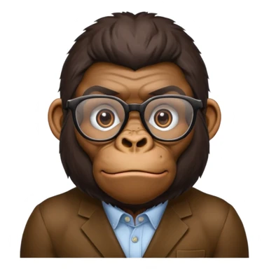 Gorilla with glasses sticker