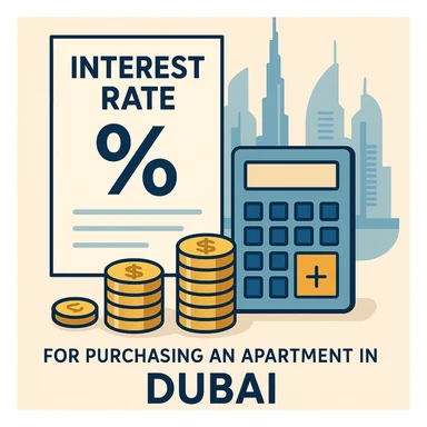 Interest rate for purchasing an apartment in Dubai sticker