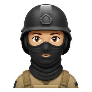 
Iraqi soldier in helmet and balaclava sticker