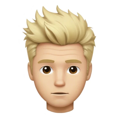 blonde male hair messy textured quiff with tousled front sticker