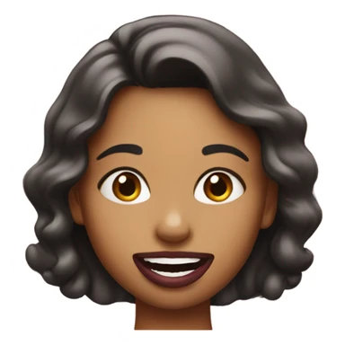 smiling girl with lipstick  sticker