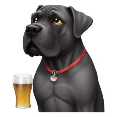Cane corso drinking beer sticker