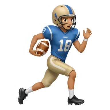 A person playing football on the field sticker