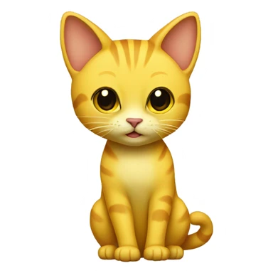 Yellow lombax-cat full body sticker