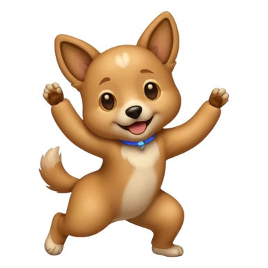 dancing dog emoji style sticker