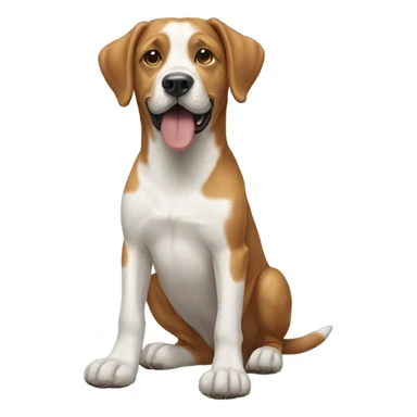 Dog with human feet sticker