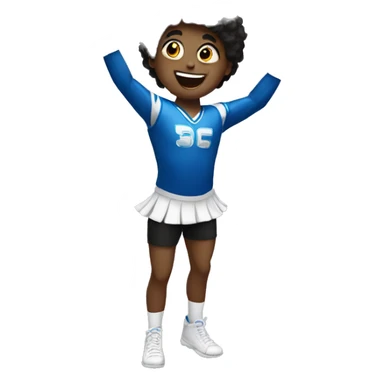 cheerleader boy cheering  sticker