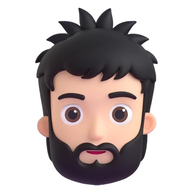 character with only three dark hairs on his head sticker