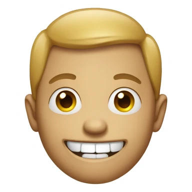Creepy smiling emoji sticker