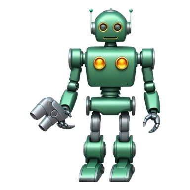 Jet-arm green, Toy Robot. sticker