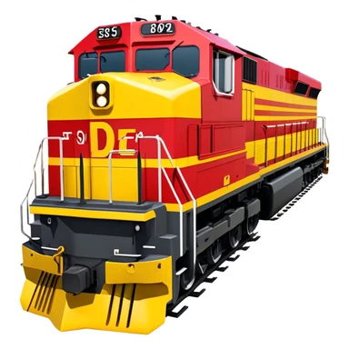 Diesel Locomotive - EMD SD70 (Model Year: 2021) (Iconic colour: Red and yellow) sticker