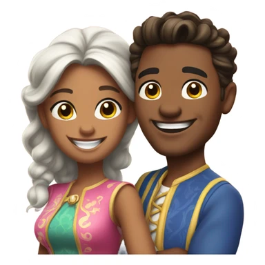 Couple in disney sticker