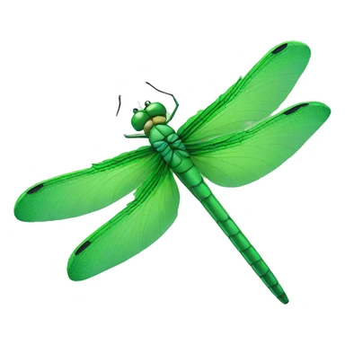 Green dragonfly sticker