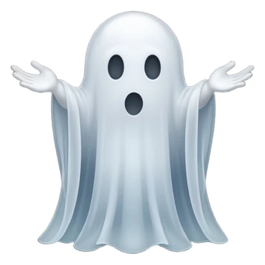 A ghost of a font character sticker