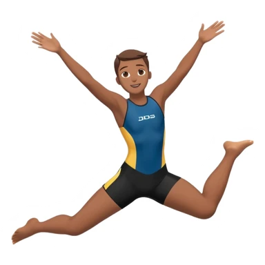 A young person leaps boldly into a pool named “Confidence,” arms wide, surrounded by skilled divers mid-air. Though less experienced, their fearless energy shines, symbolizing the courage to grow alongside greatness. sticker