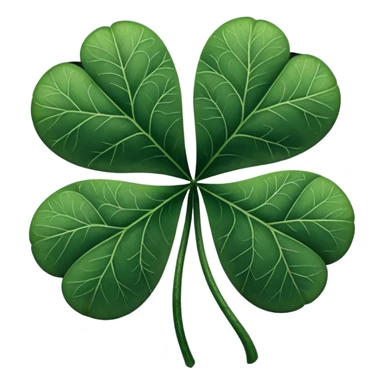 Black and white four leaf clover sticker