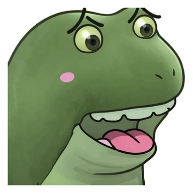 Heart eye emoji with tongue sticking out and drooling sticker