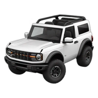 White 2022 ford bronco sticker