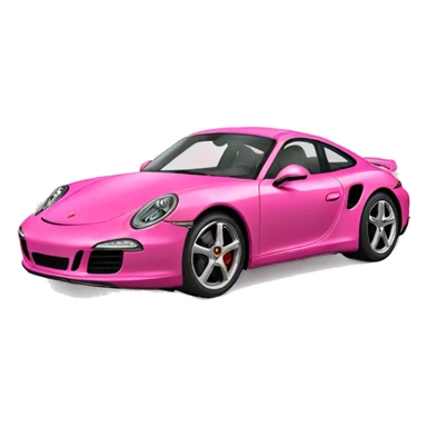 Pink porche sticker