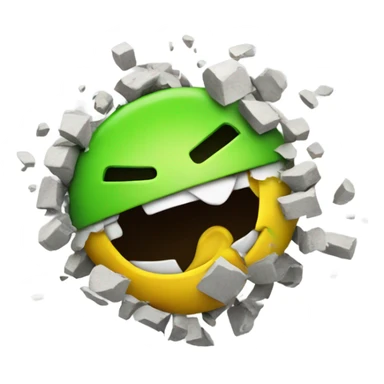 The Android logo getting crushed sticker