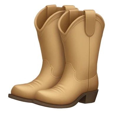pair of beige cow girl boots sticker