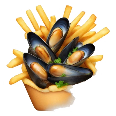 Mussels fries sticker