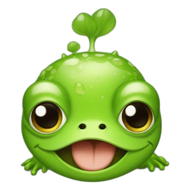 Frog with a girl face  sticker