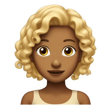 Palomino horse on a curly hair girl sticker