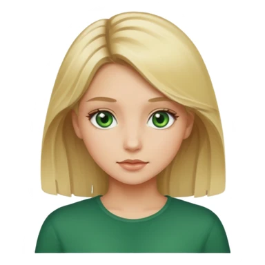 girl with blonde balayage and green eyes sticker