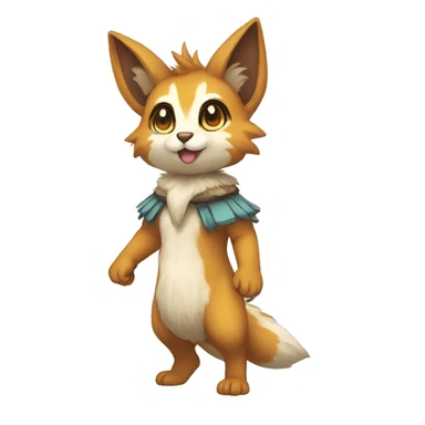 Anthro Chibi-style-Fur-Sona-Fakémon Full Body sticker