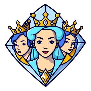 Queen four faces in diamond formation from Bohemian Rhapsody sticker