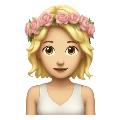 empty flower crown sticker