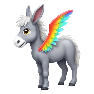 cute Donkey with dragon wings sticker