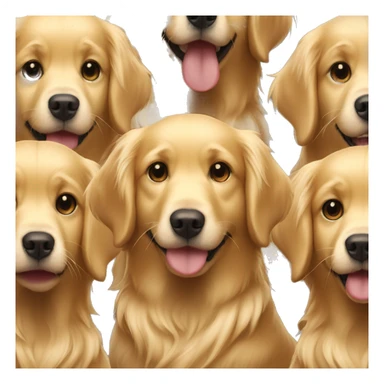 golden retriever with blonde girl and boy sticker