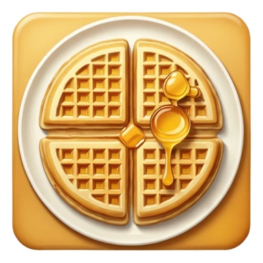 round waffle with honey sticker